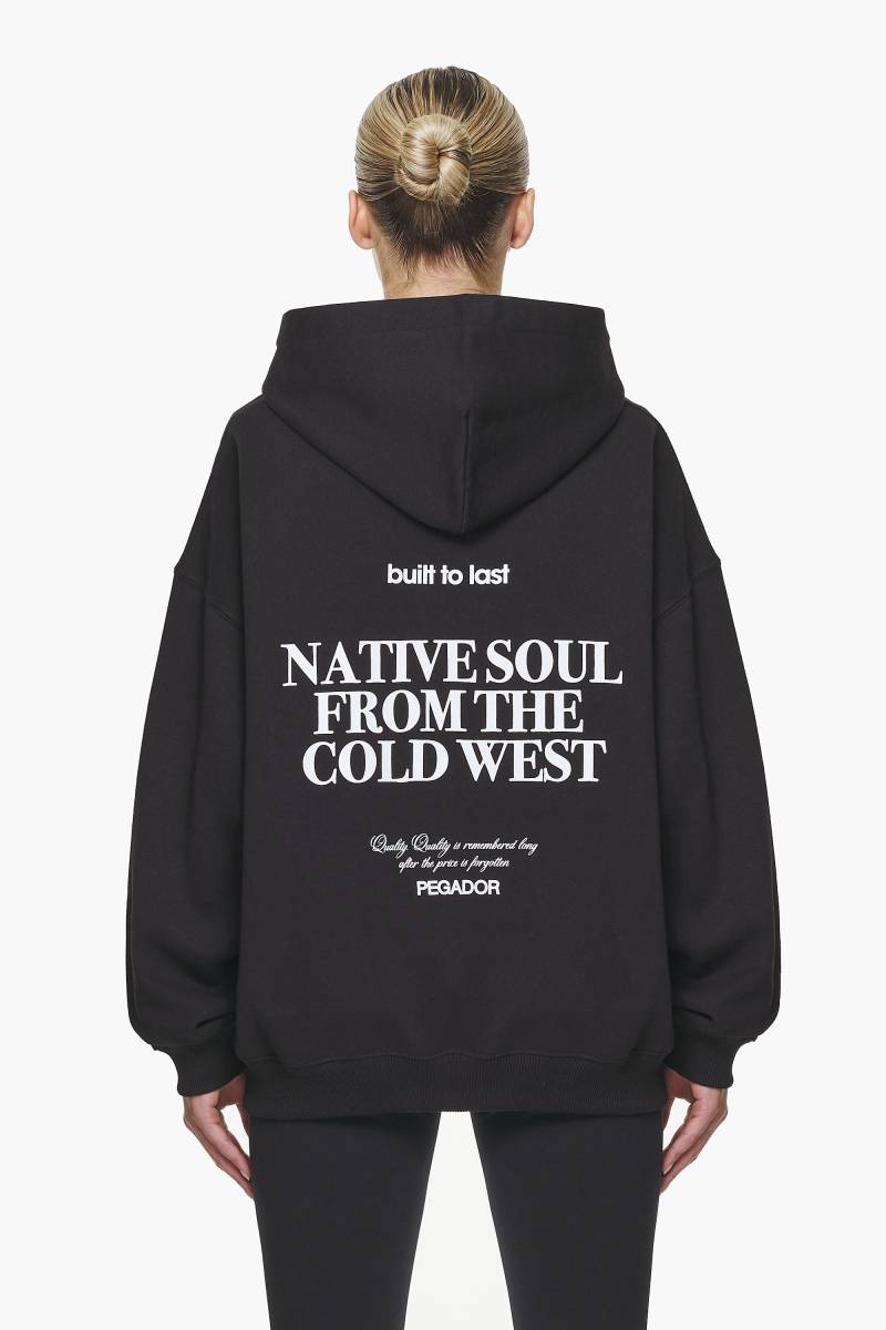 Cadogan Oversized Hoodie Black von PEGADOR®