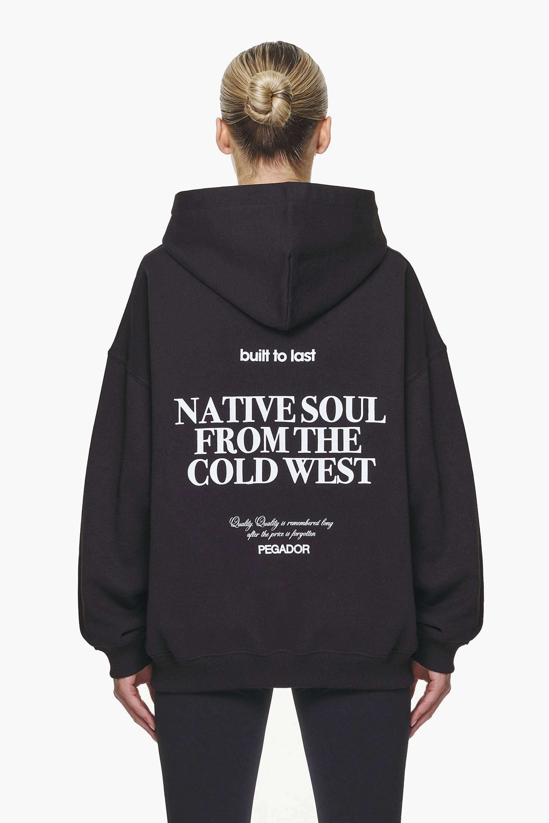 Cadogan Oversized Hoodie Black von PEGADOR®