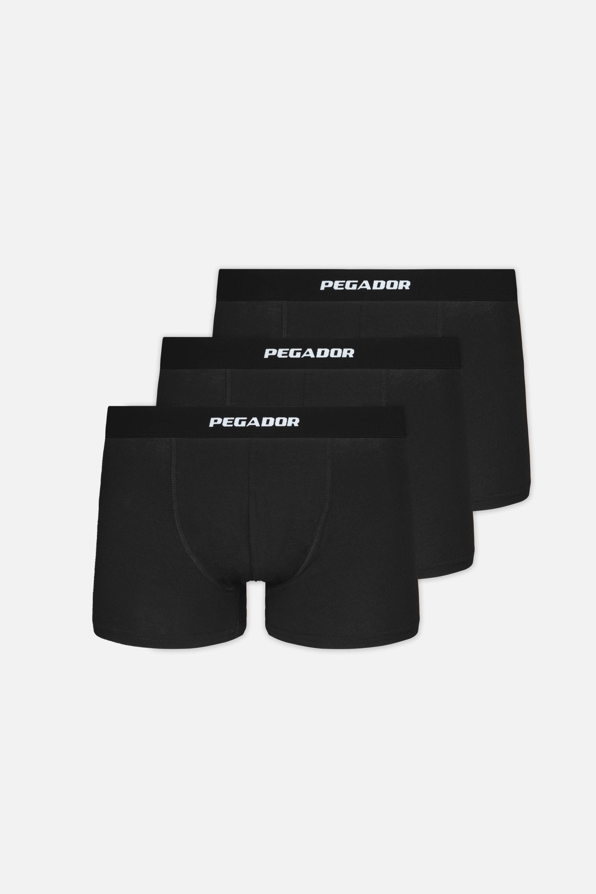 Camino Boxershorts Single Logo 3 Pack Black Black von PEGADOR®