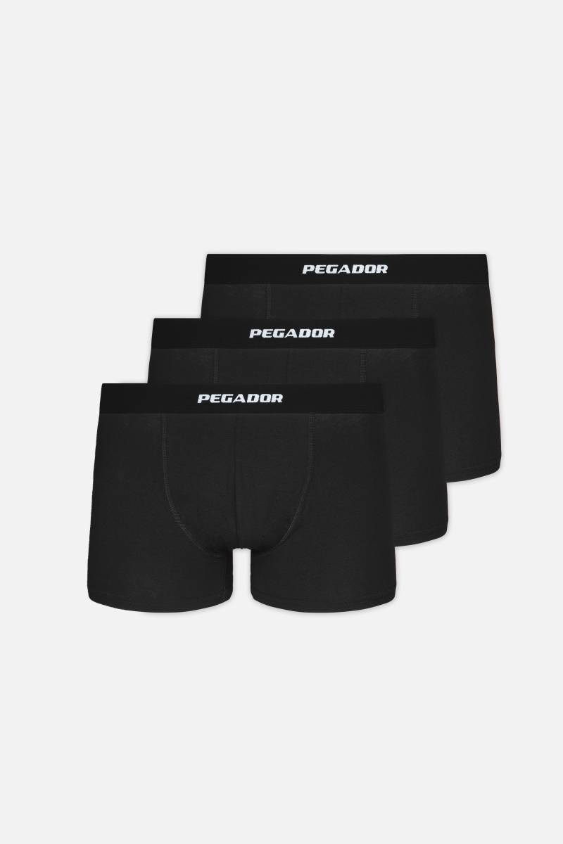 Camino Boxershorts Single Logo 3 Pack Black Black von PEGADOR®