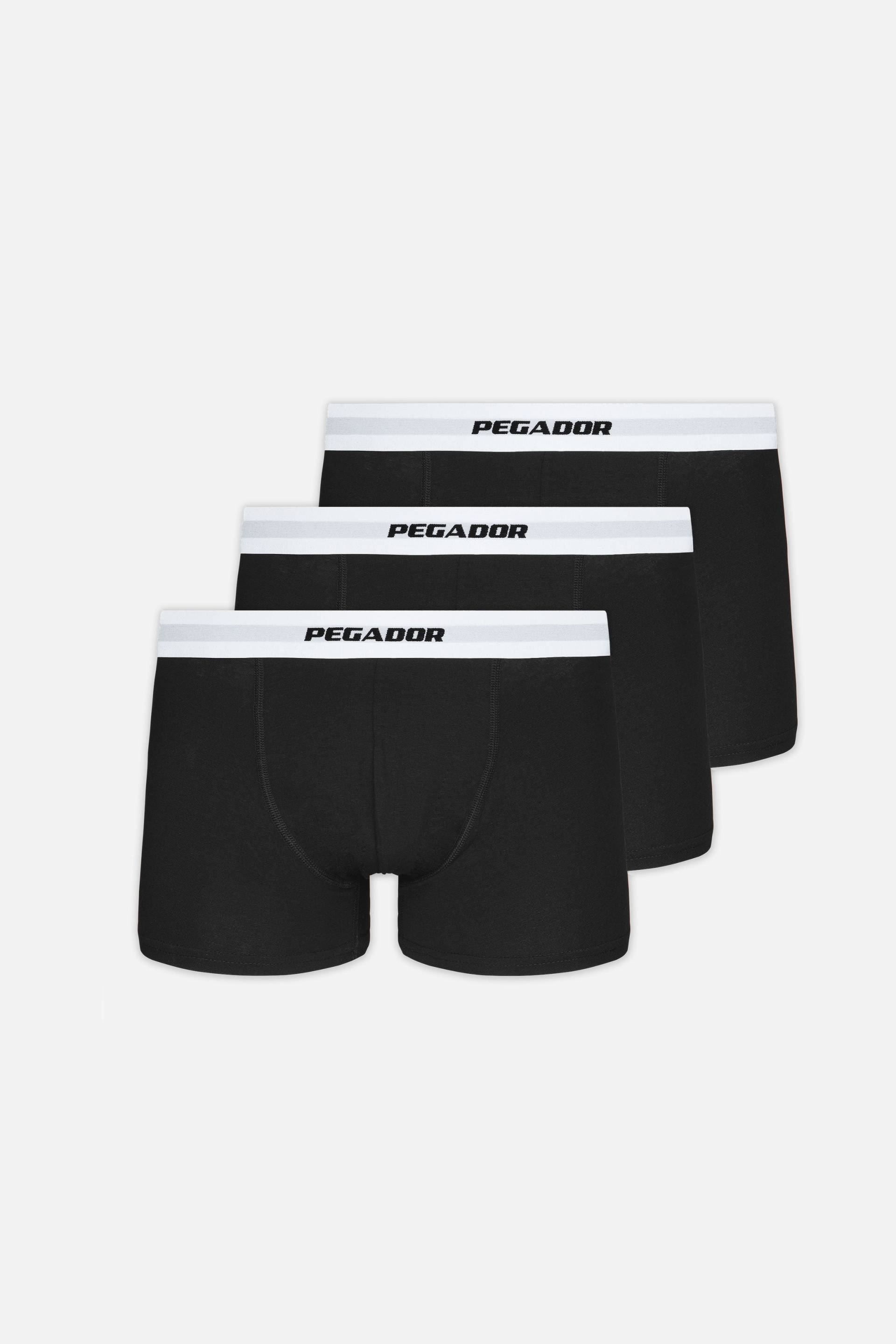 Camino Boxershorts Single Logo 3 Pack Black White von PEGADOR®