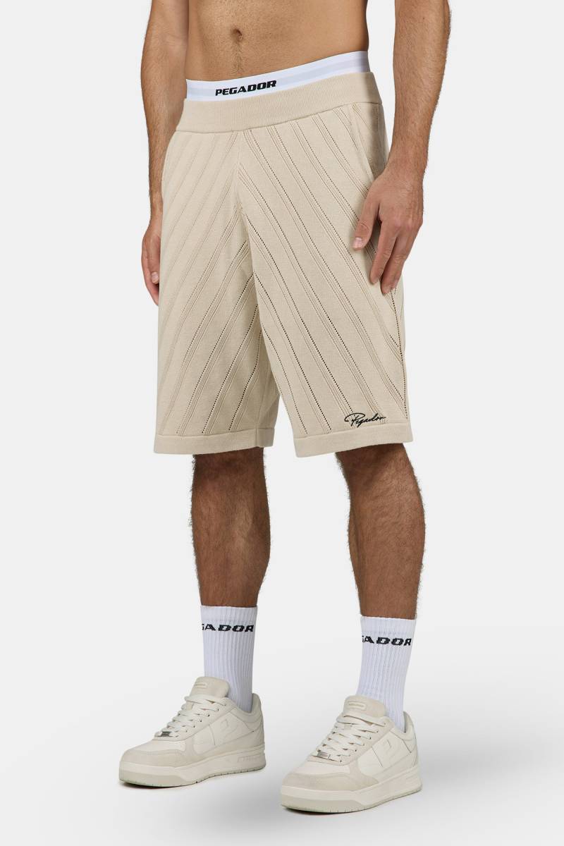 Canva Knit Shorts Light Beige von PEGADOR®