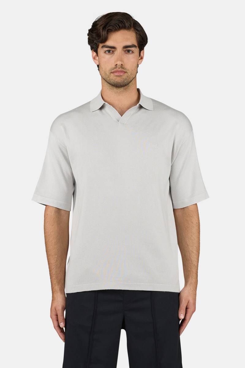 Casan Fine Knit Polo Shirt Pure Grey von PEGADOR®