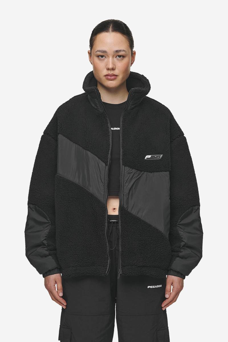 Casma Teddy Fabric Mix Jacket Black von PEGADOR®