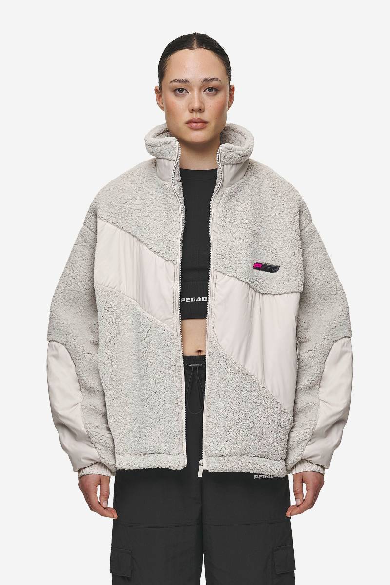 Casma Teddy Fabric Mix Jacket Moon Grey von PEGADOR®