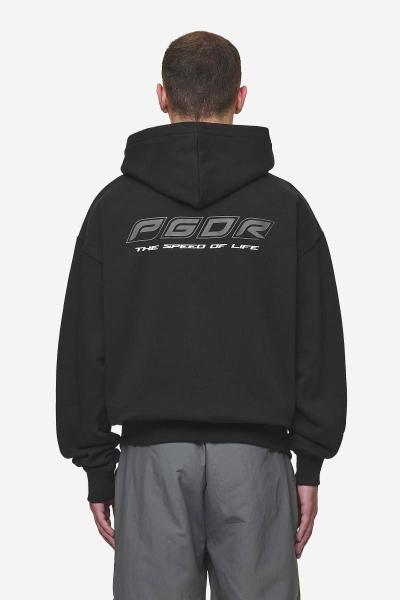 Charles Oversized Sweat Jacket Washed Black von PEGADOR®