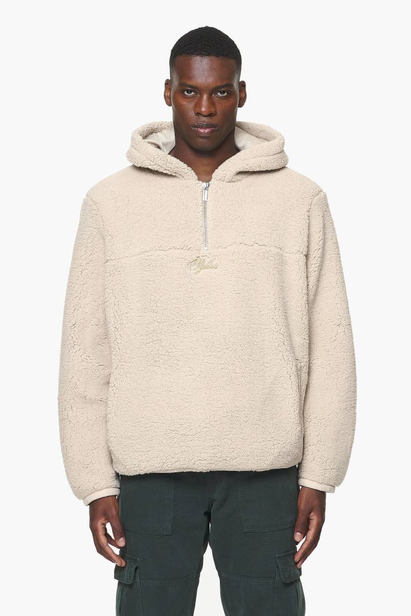 Clare Teddy Half Zip Hoodie Kingdom Beige von PEGADOR®
