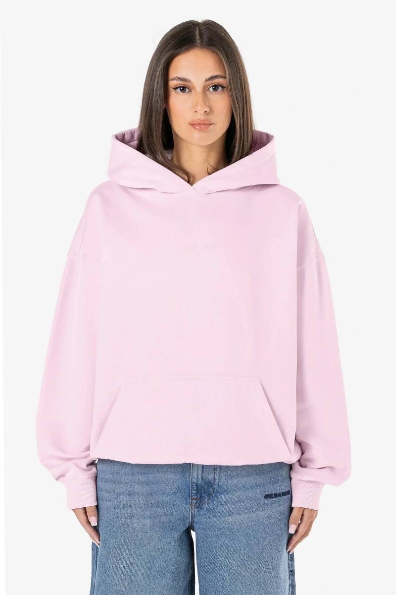 Clarita Logo Oversized Hoodie Washed Bubblegum Gum von PEGADOR®