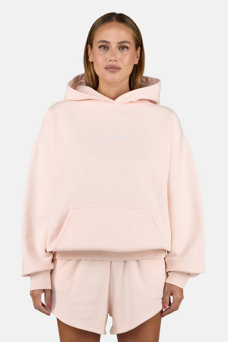 Clarita Logo Oversized Hoodie Washed Dusty Rose White von PEGADOR®