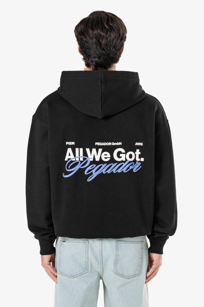 Colfa Oversized Hoodie Washed Black von PEGADOR®