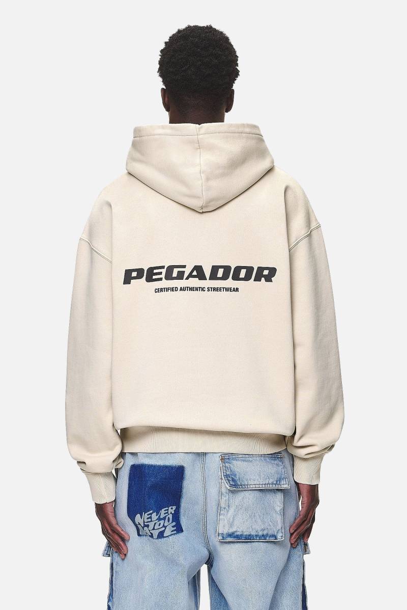 Colne Logo Oversized Hoodie Washed Desert Sand von PEGADOR®