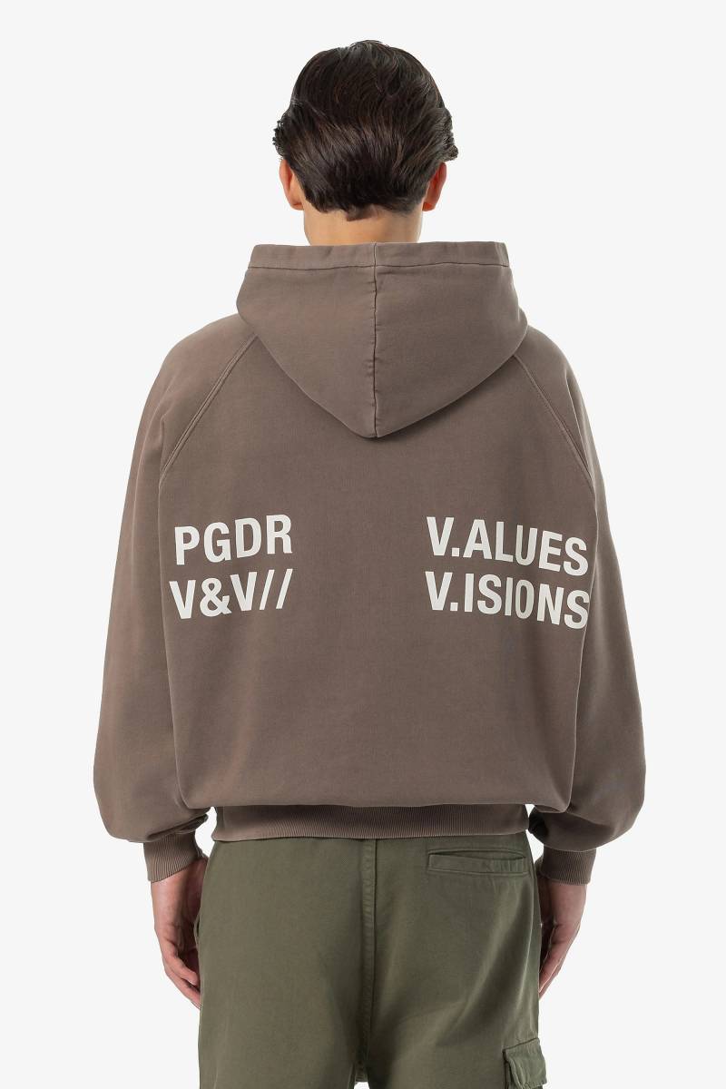 Colt Boxy Raglan Hoodie Vintage Dust Brown von PEGADOR®