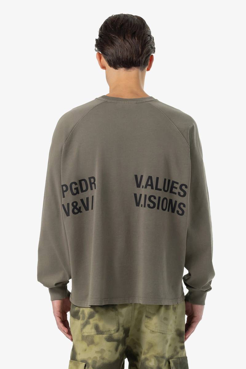 Colt Oversized Raglan Longsleeve Vintage Faded Olive von PEGADOR®