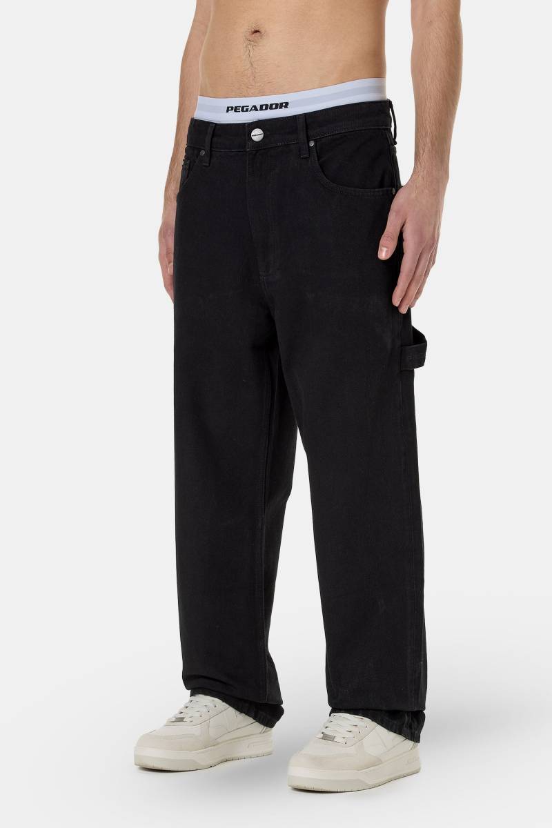 Daule Baggy Workwear Jeans Deep Black von PEGADOR®