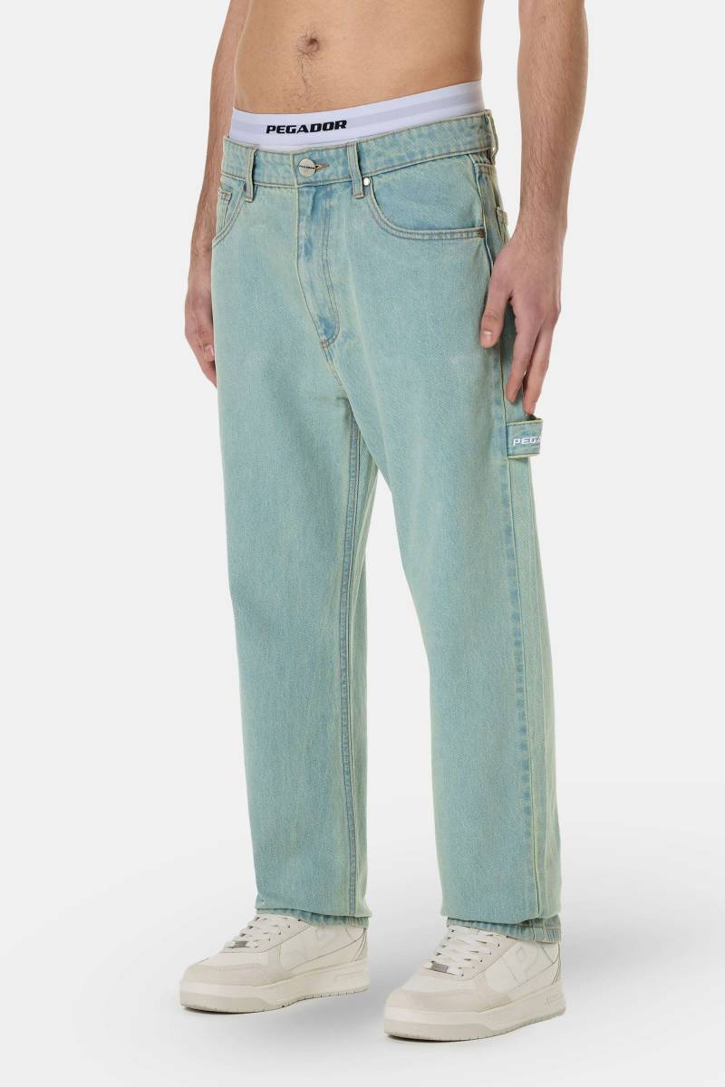 Daule Baggy Workwear Jeans Sand Washed Blue von PEGADOR®