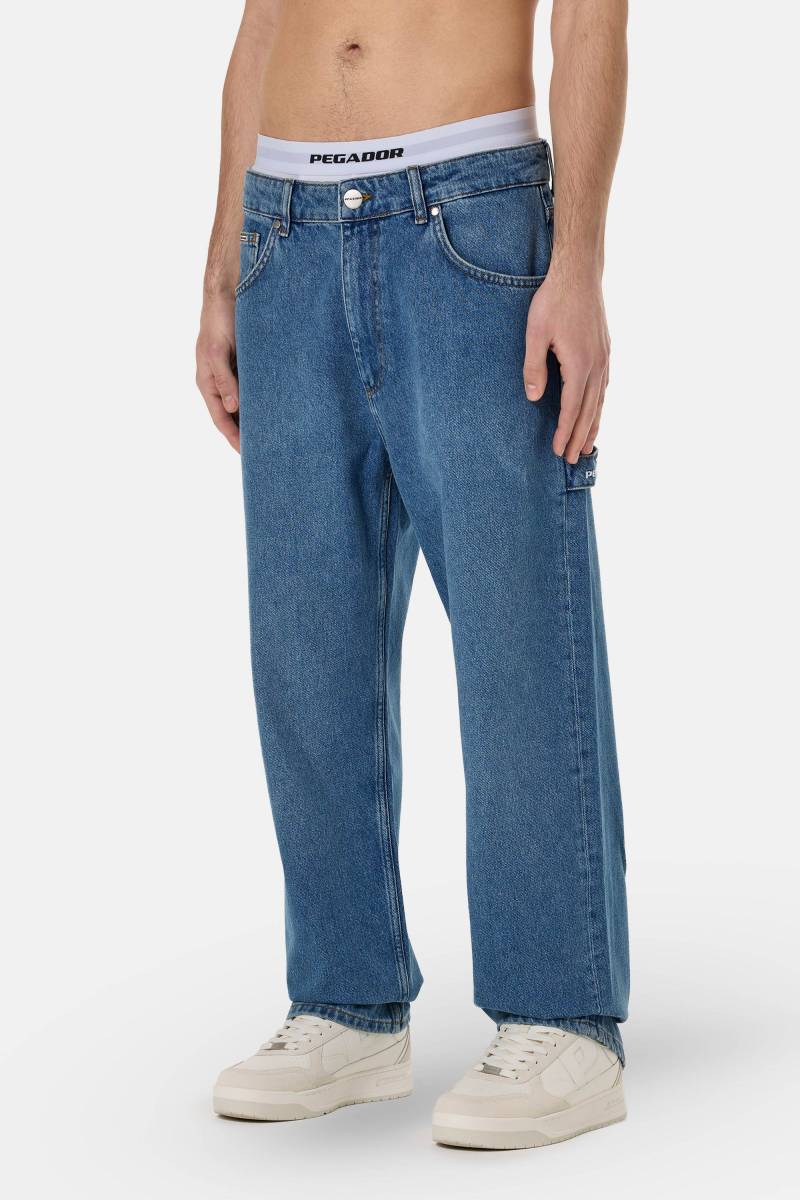 Daule Baggy Workwear Jeans Washed Blue von PEGADOR®