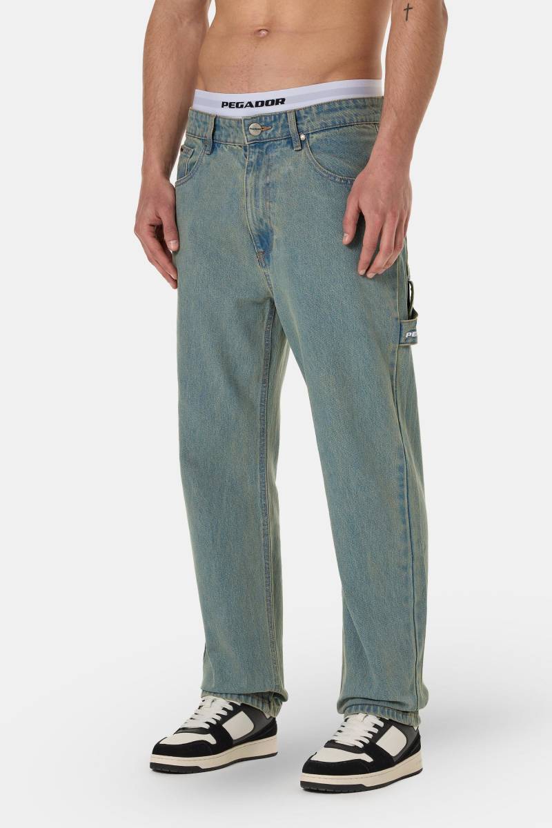 Daule Baggy Workwear Jeans Washed Vintage Blue von PEGADOR®