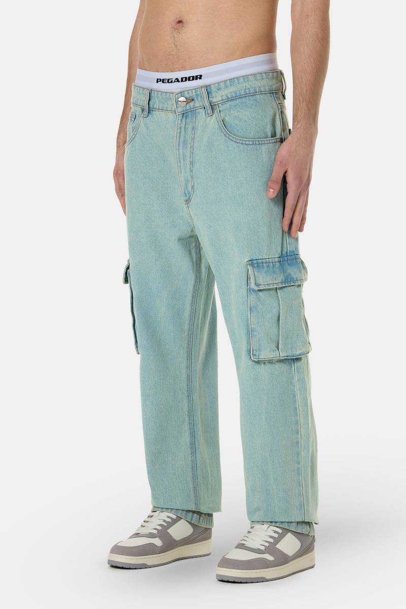 Dawes Cargo Baggy Jeans Sand Washed Blue von PEGADOR®