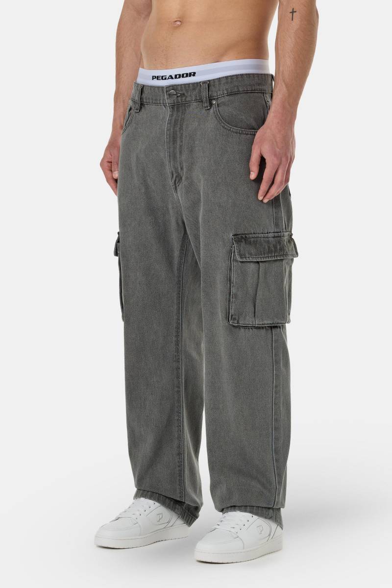 Dawes Cargo Baggy Jeans Washed Grey von PEGADOR®