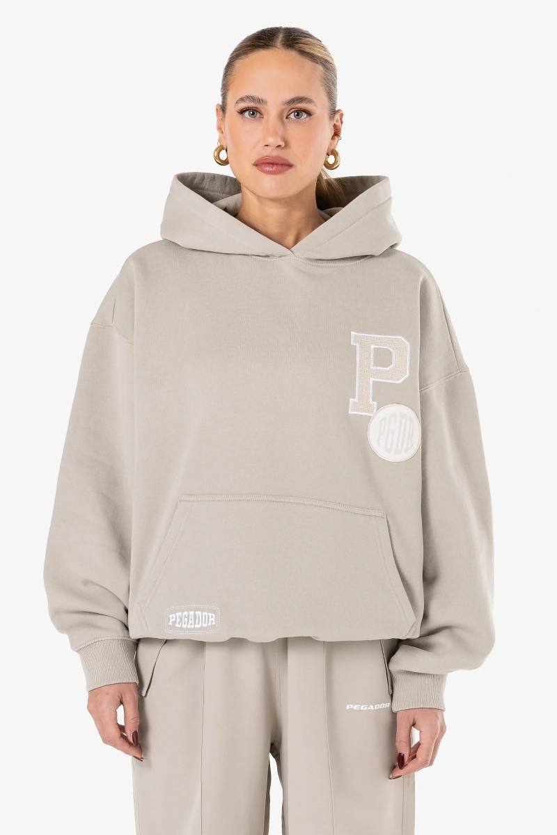 Debbie Oversized Hoodie Washed Dark Stone von PEGADOR®
