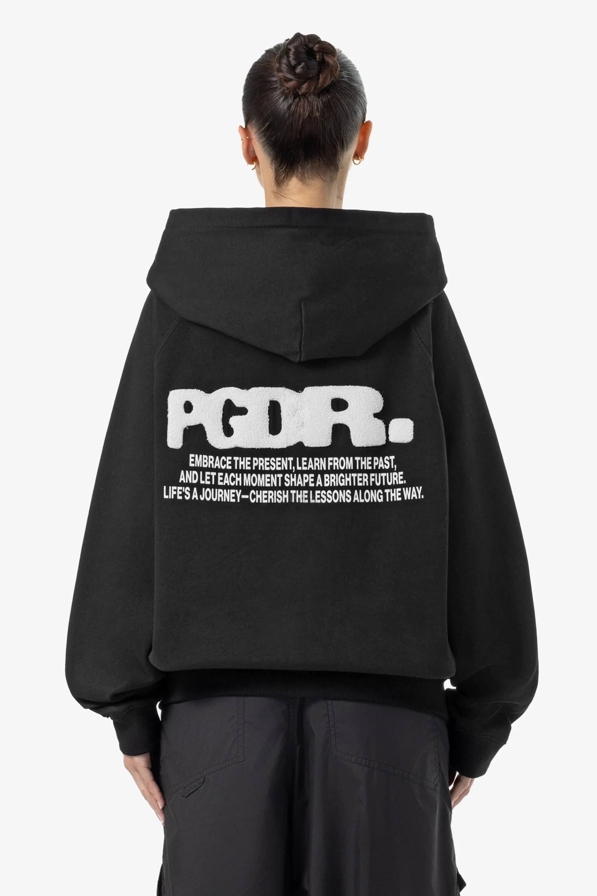 Dee Oversized Sweat Jacket Washed Black von PEGADOR®