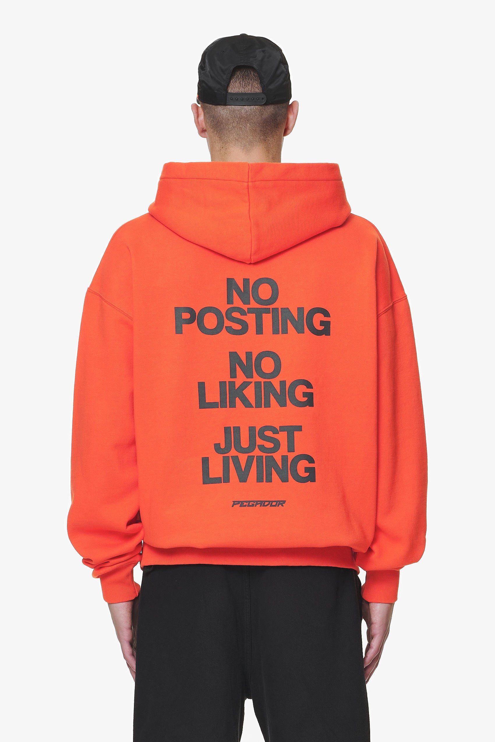 Devon Oversized Hoodie Washed Signal Red von PEGADOR®