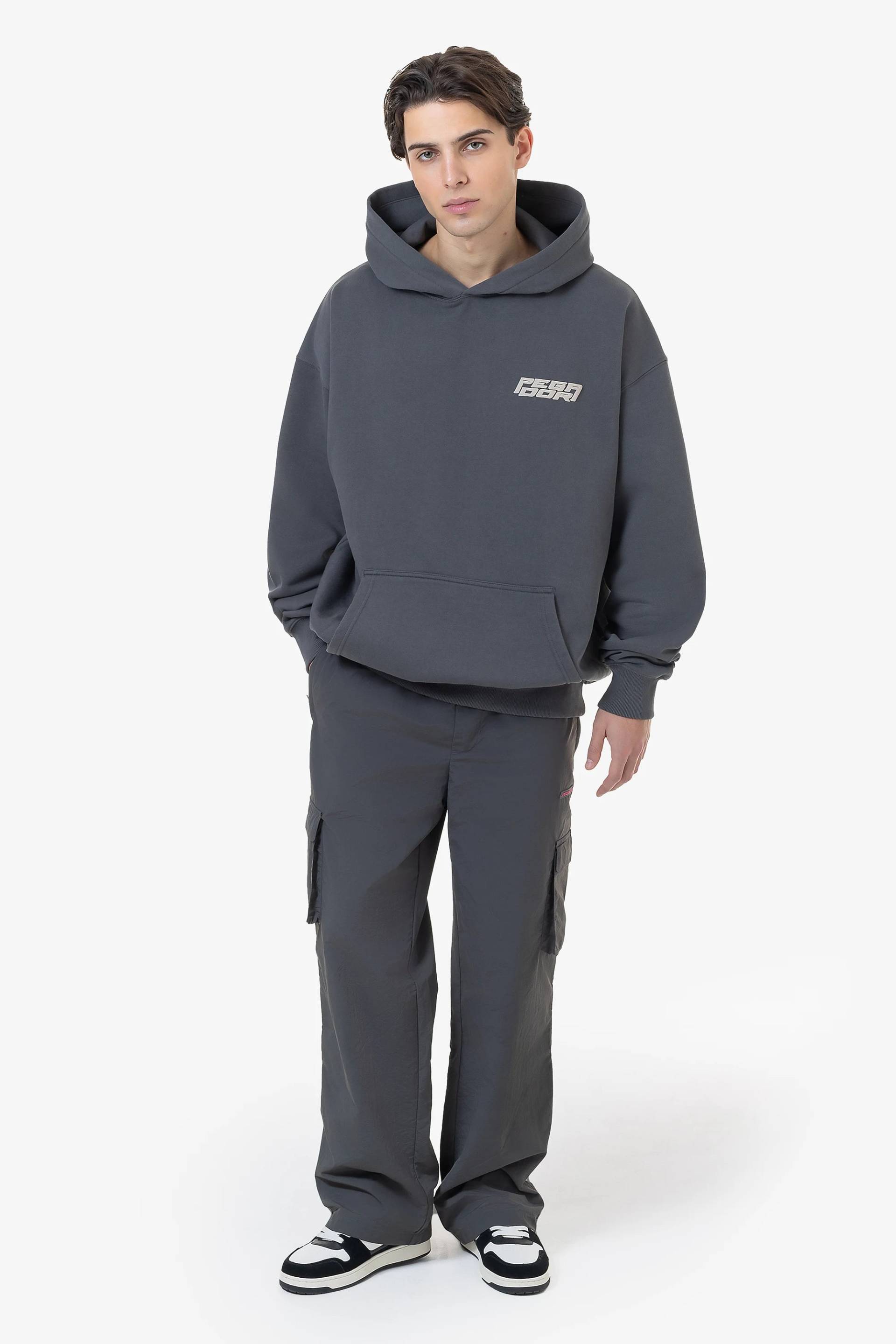 Doyer Oversized Hoodie Washed Anthracite von PEGADOR®