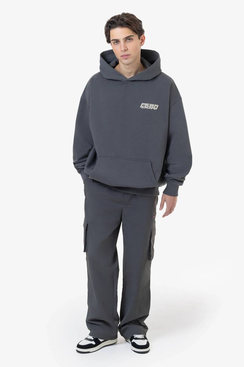 Doyer Oversized Hoodie Washed Anthracite von PEGADOR®