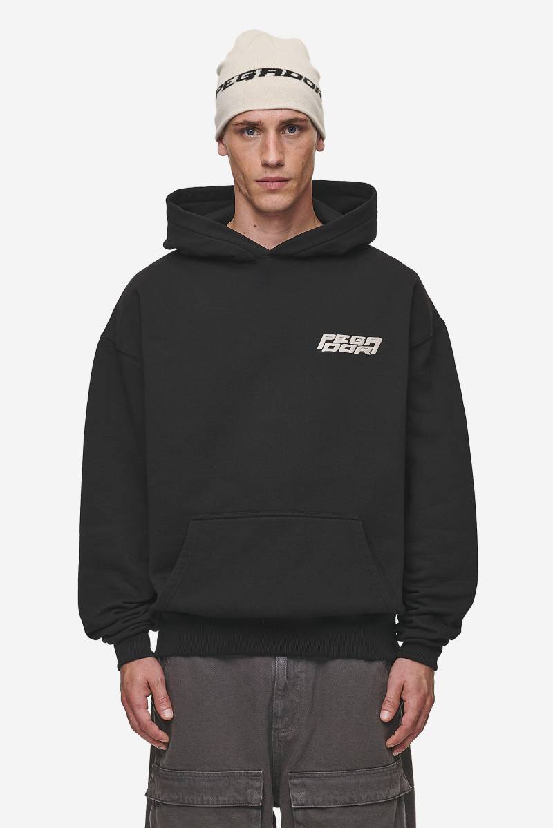 Doyer Oversized Hoodie Washed Black von PEGADOR®