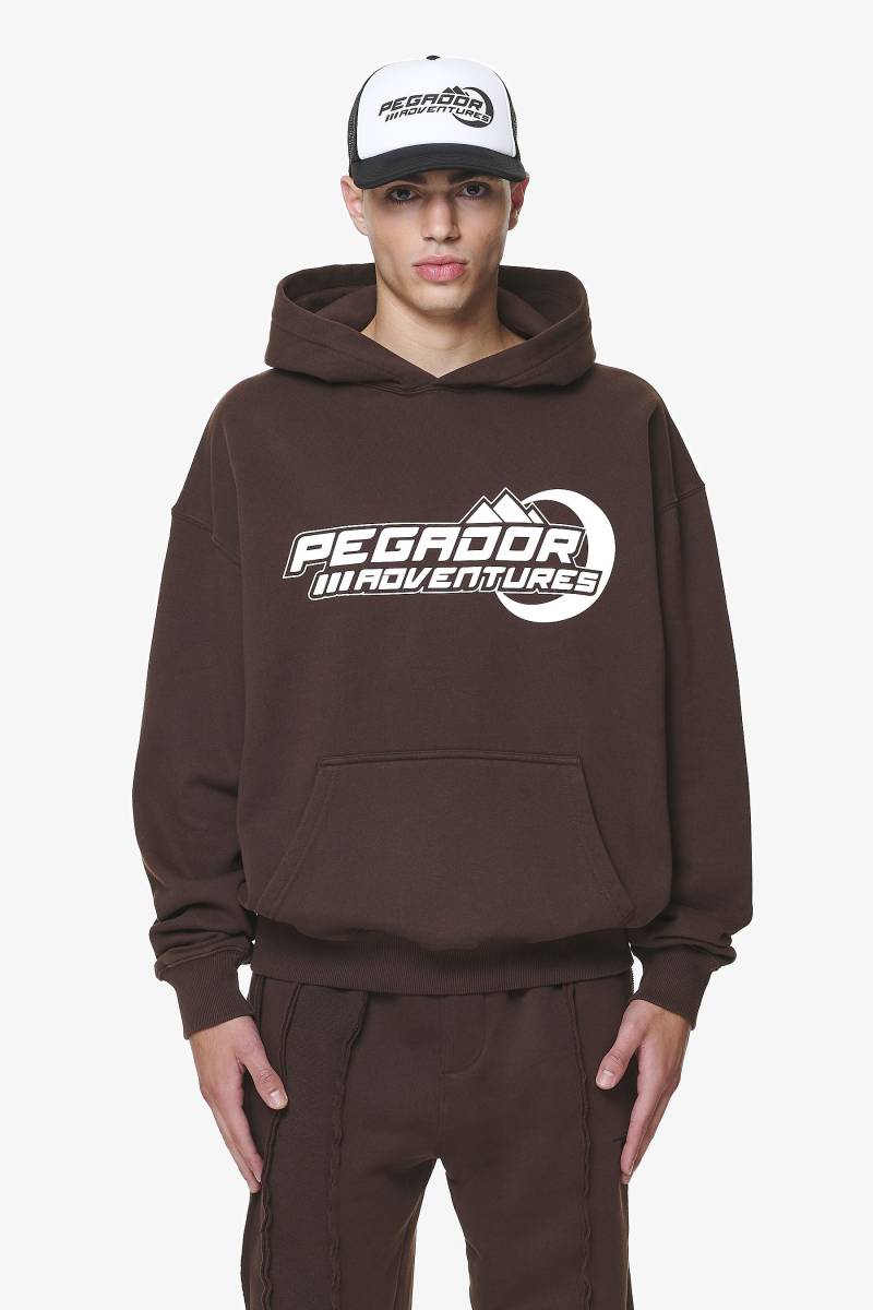 Eazor Oversized Hoodie Washed Oak Brown von PEGADOR®