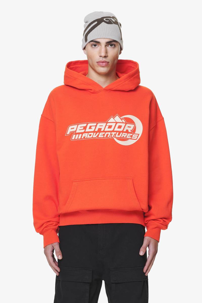 Eazor Oversized Hoodie Washed Signal Red von PEGADOR®