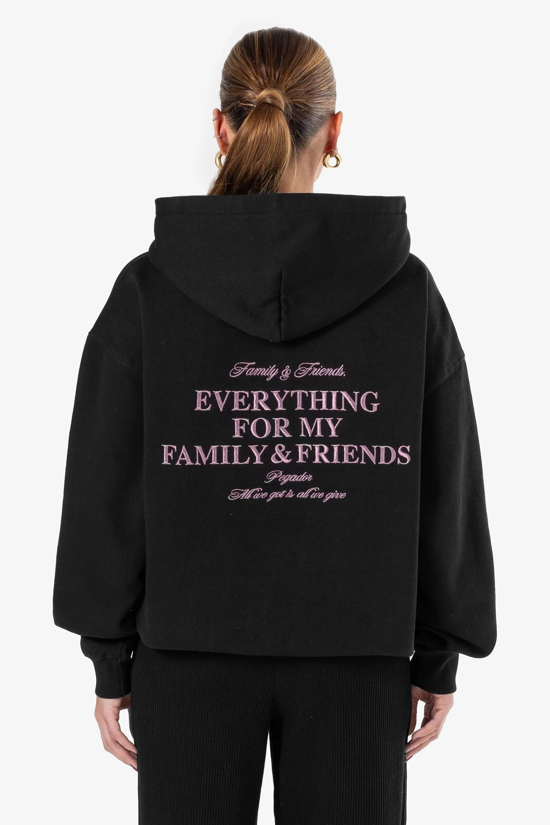 Ella Oversized Hoodie Washed Black von PEGADOR®