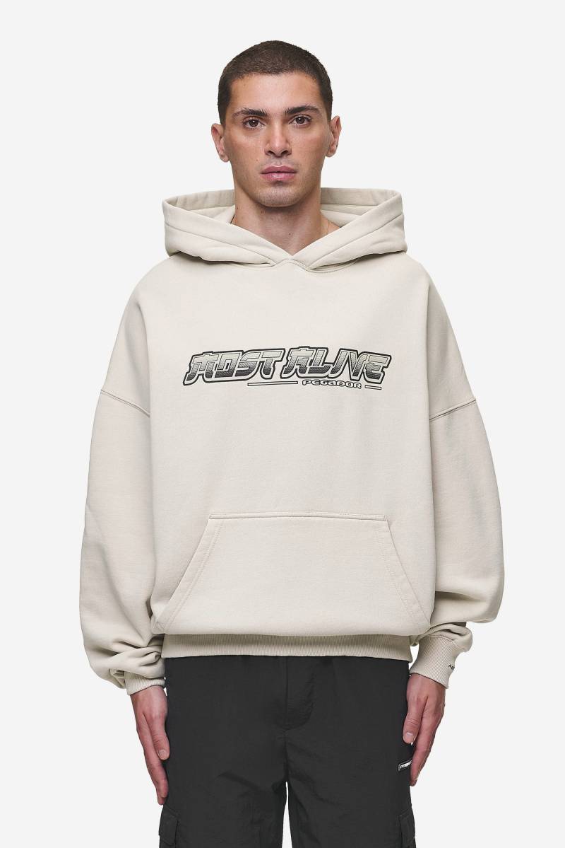 Enrith Boxy Hoodie Washed Light Beige von PEGADOR®