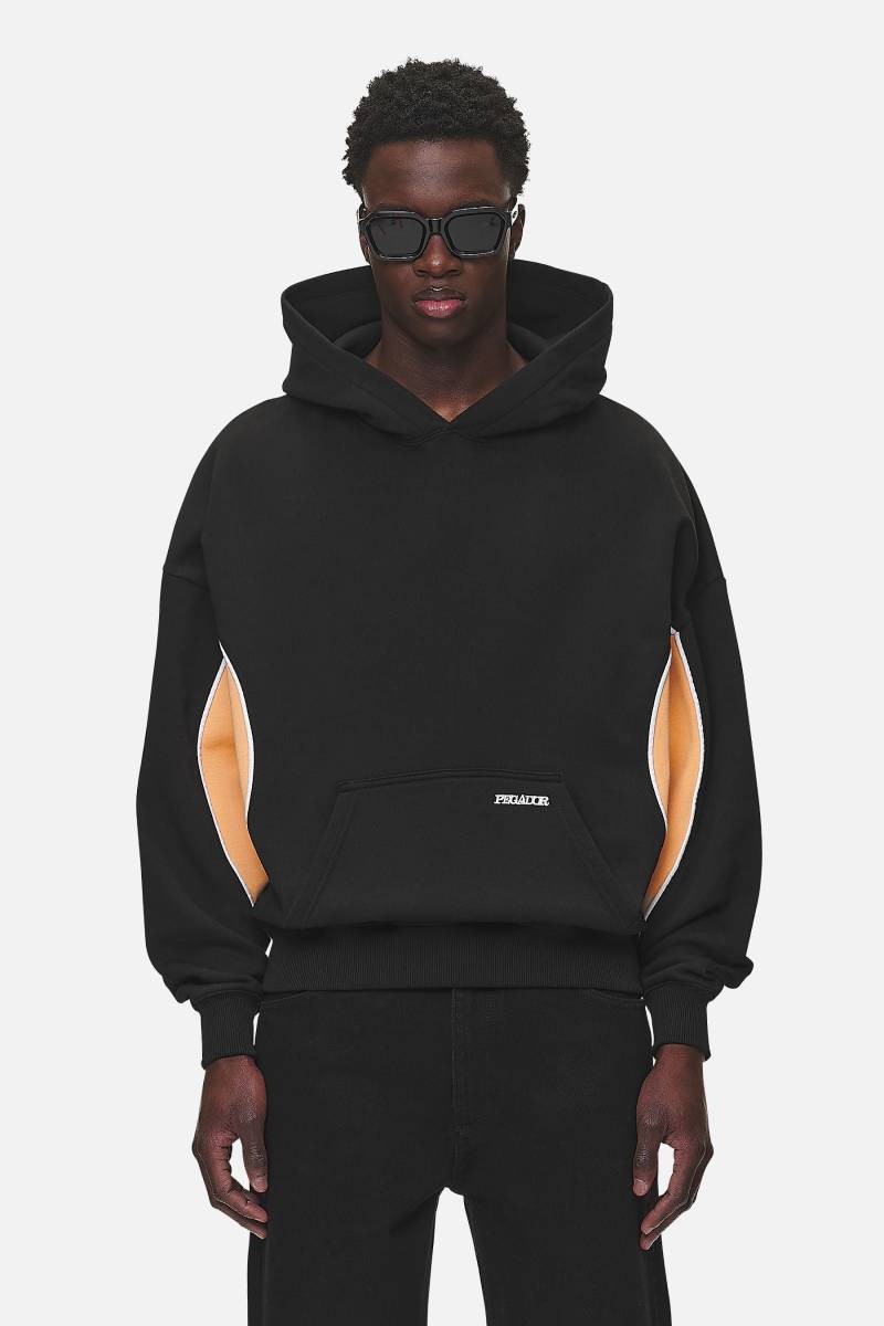 Farro Boxy Hoodie Washed Black von PEGADOR®