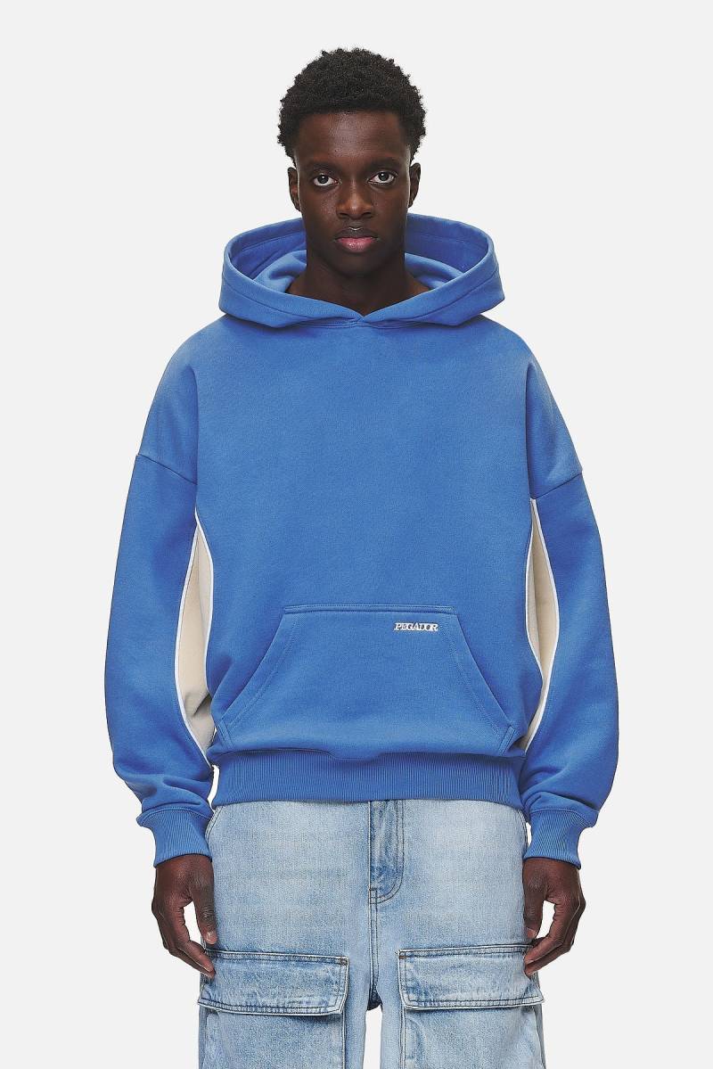 Farro Boxy Hoodie  Washed Retro Blue von PEGADOR®