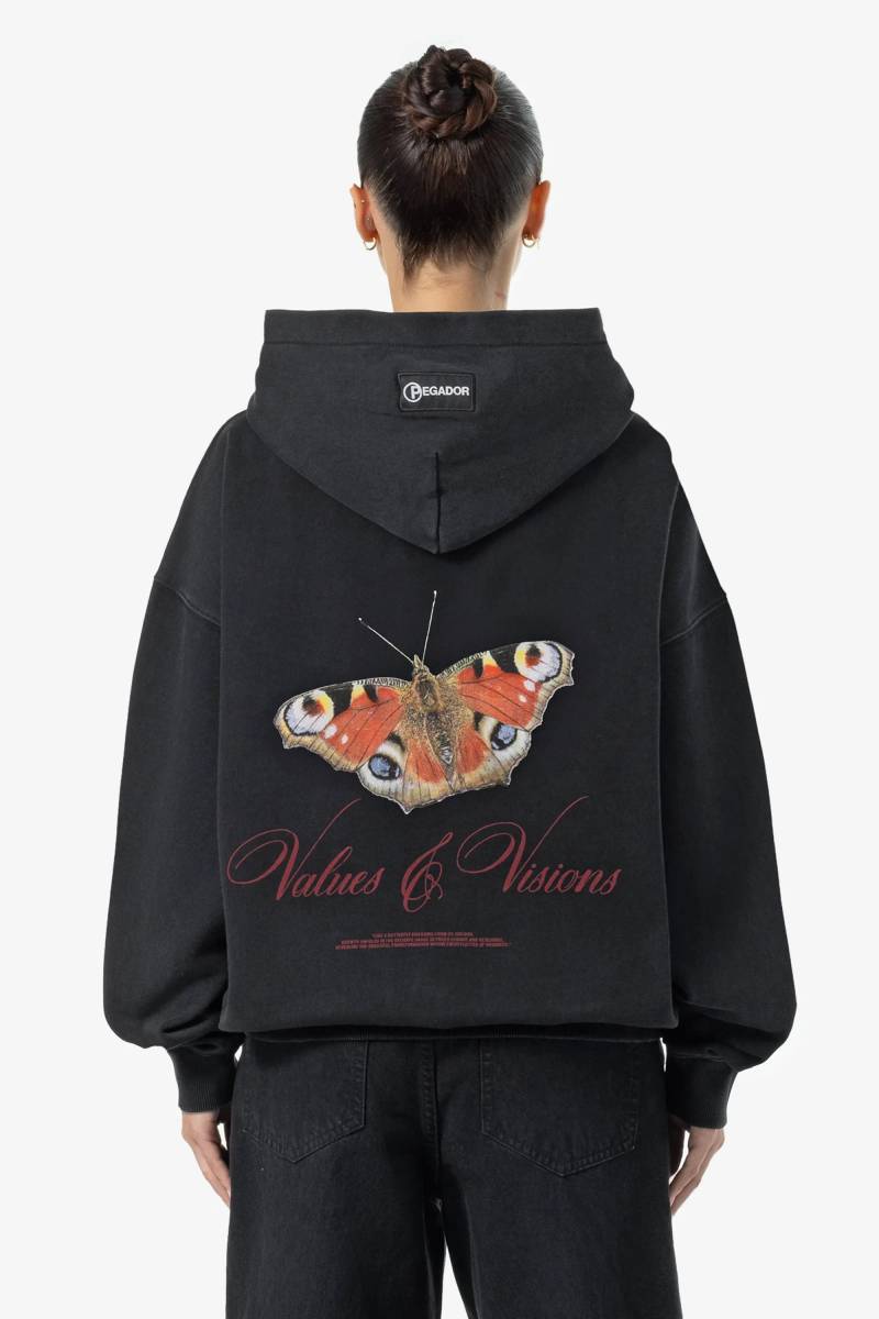 Fia Oversized Hoodie Vintage Black von PEGADOR®