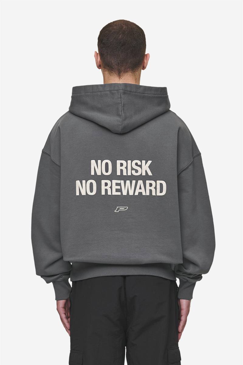 Fox Oversized Hoodie Washed Anthracite von PEGADOR®