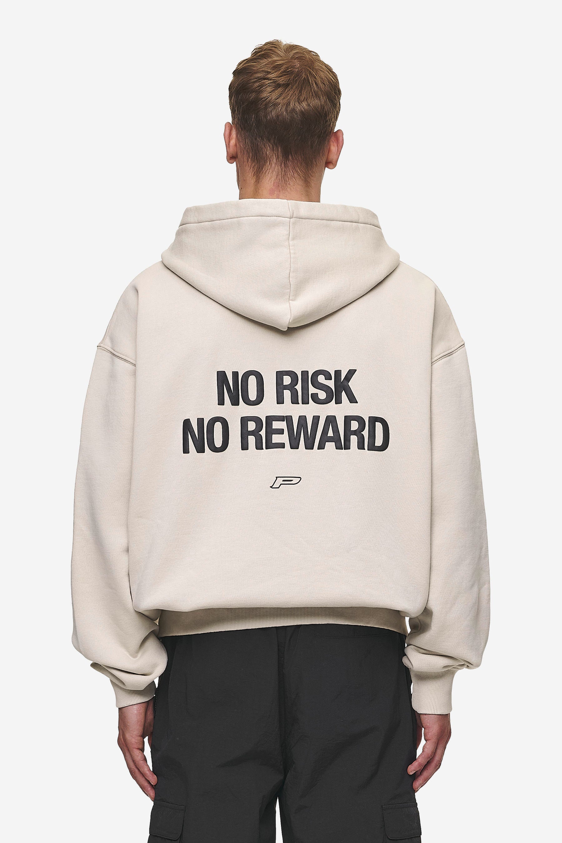 Fox Oversized Sweat Jacket Washed Light Beige von PEGADOR®
