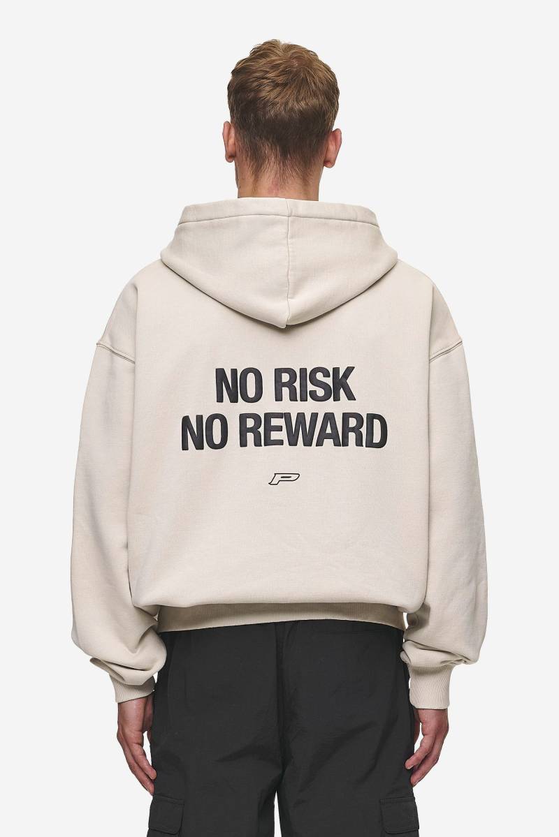 Fox Oversized Sweat Jacket Washed Light Beige von PEGADOR®