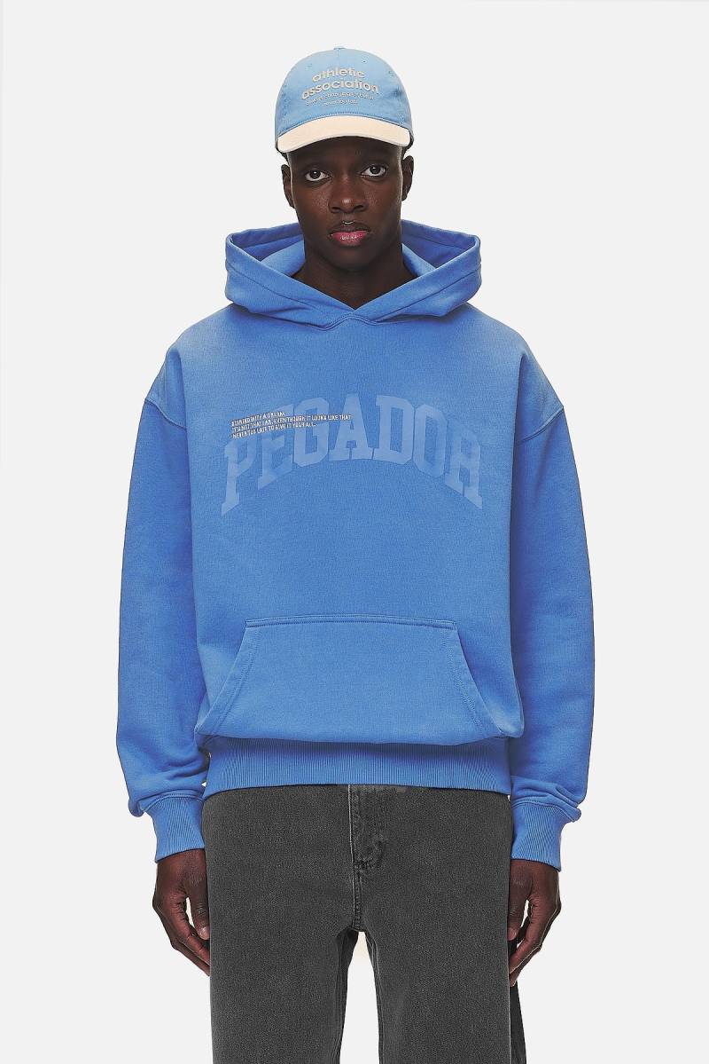 Gilford Oversized Hoodie Washed Retro Blue von PEGADOR®