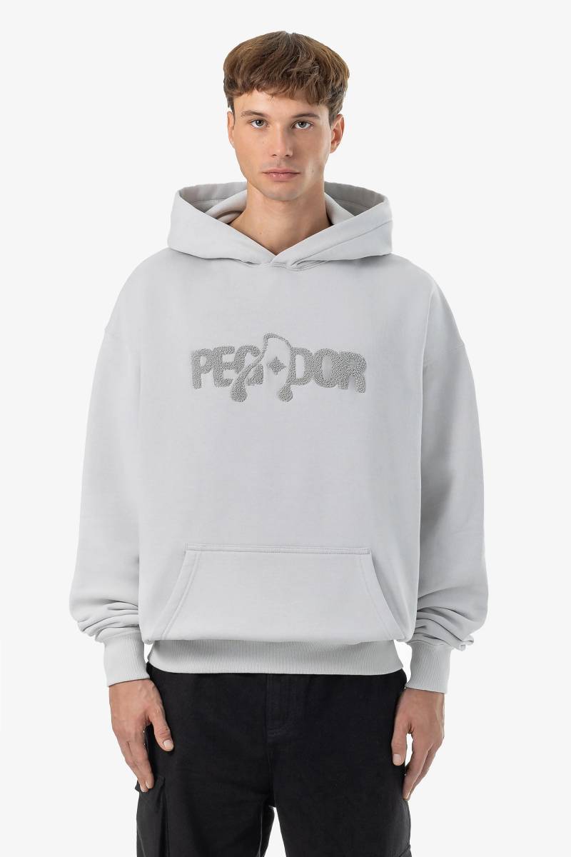 Grange Oversized Hoodie Washed Clear Grey von PEGADOR®