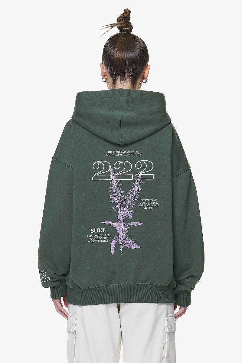Habo Oversized Hoodie Washed Sage Green von PEGADOR®
