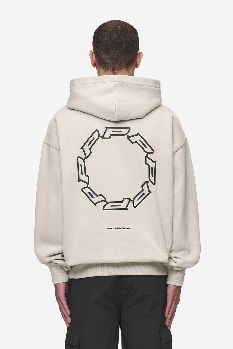 Hawkins Oversized Hoodie Washed Light Beige von PEGADOR®
