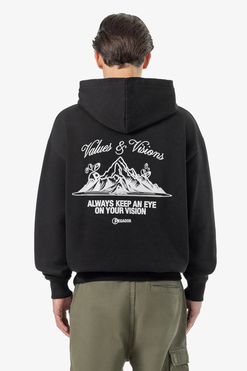 Hyde Oversized Hoodie Washed Black von PEGADOR®