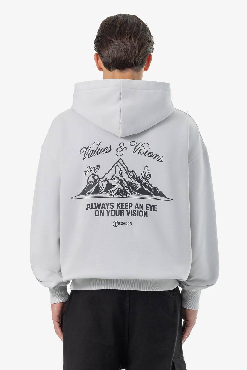 Hyde Oversized Hoodie Washed Clear Grey von PEGADOR®