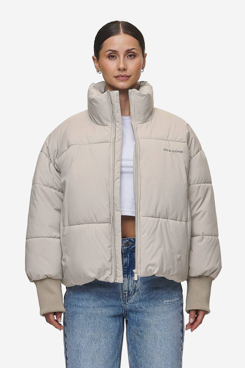 Jara Oversized Boxy Puffer Jacket Beige von PEGADOR®