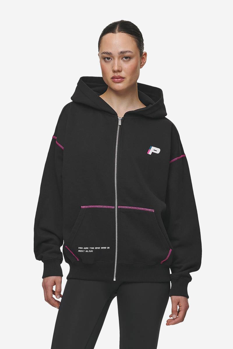 Jenna Oversized Sweat Jacket Washed Black von PEGADOR®