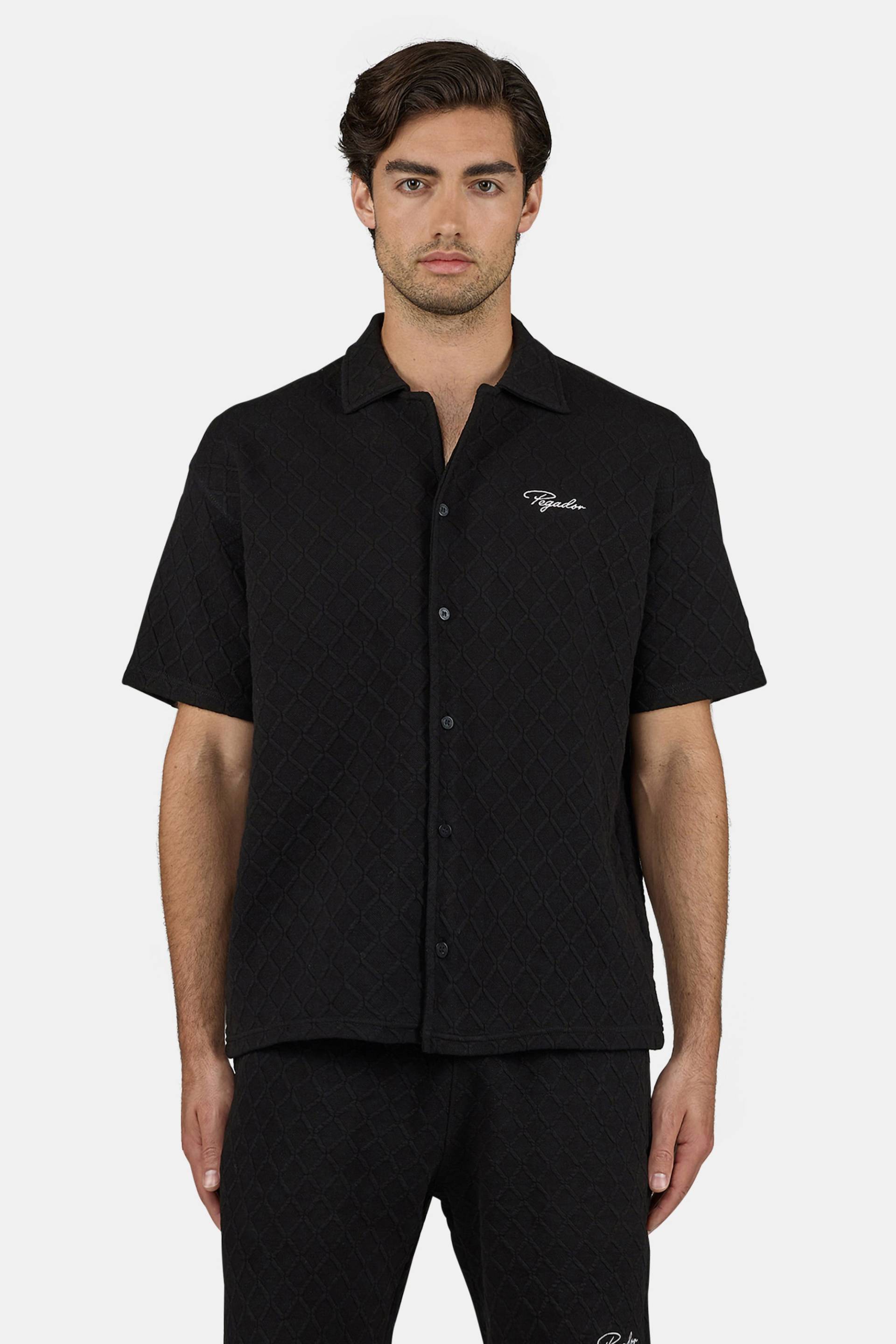 Jovren Structured Shirt Black White von PEGADOR®