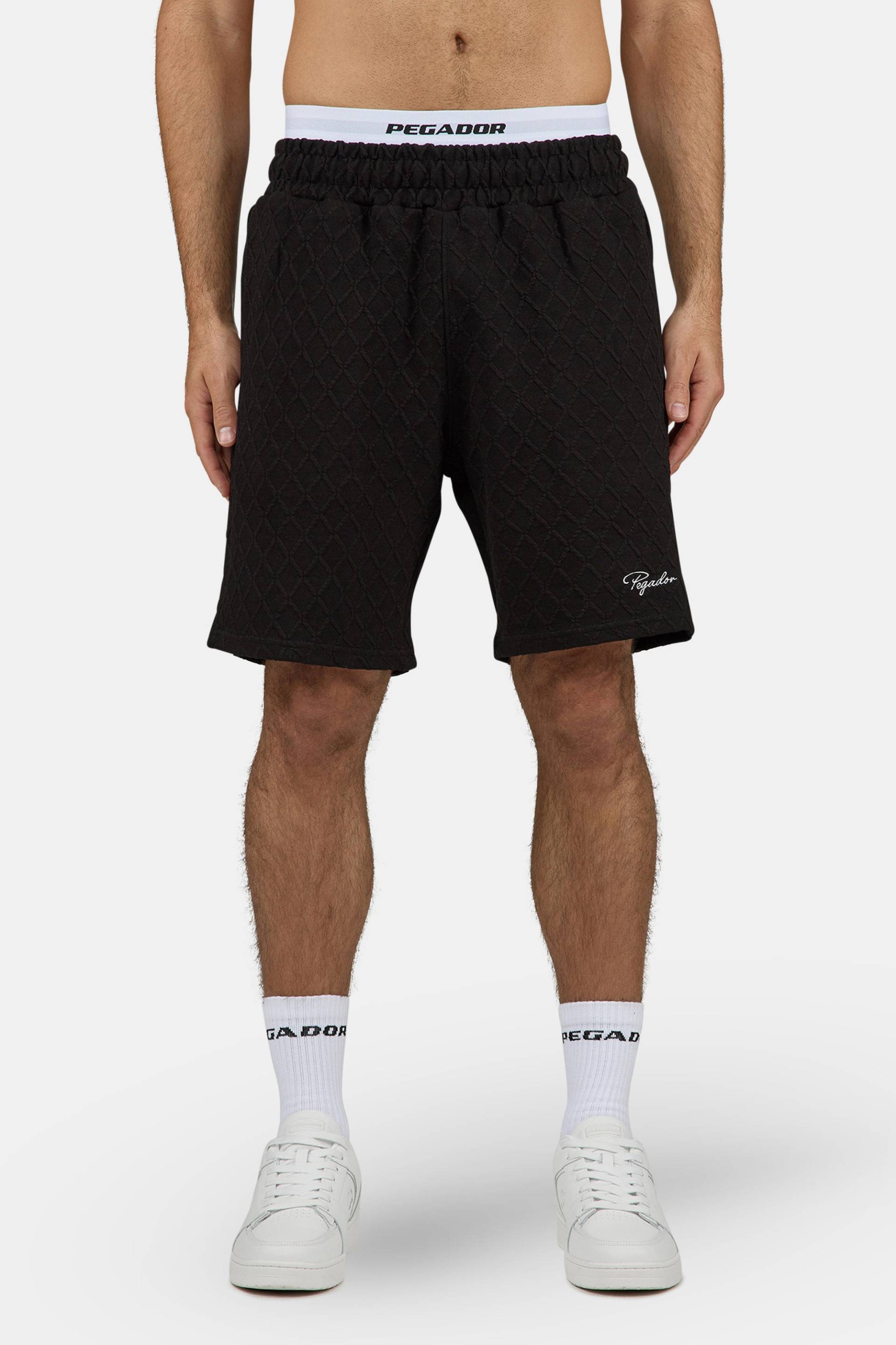Jovren Structured Shorts Black White von PEGADOR®