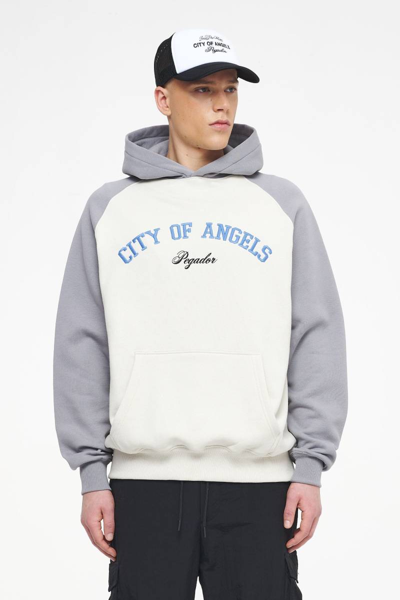 Keefer Raglan Hoodie Vintage Washed Angels Cream Dusk Grey von PEGADOR®